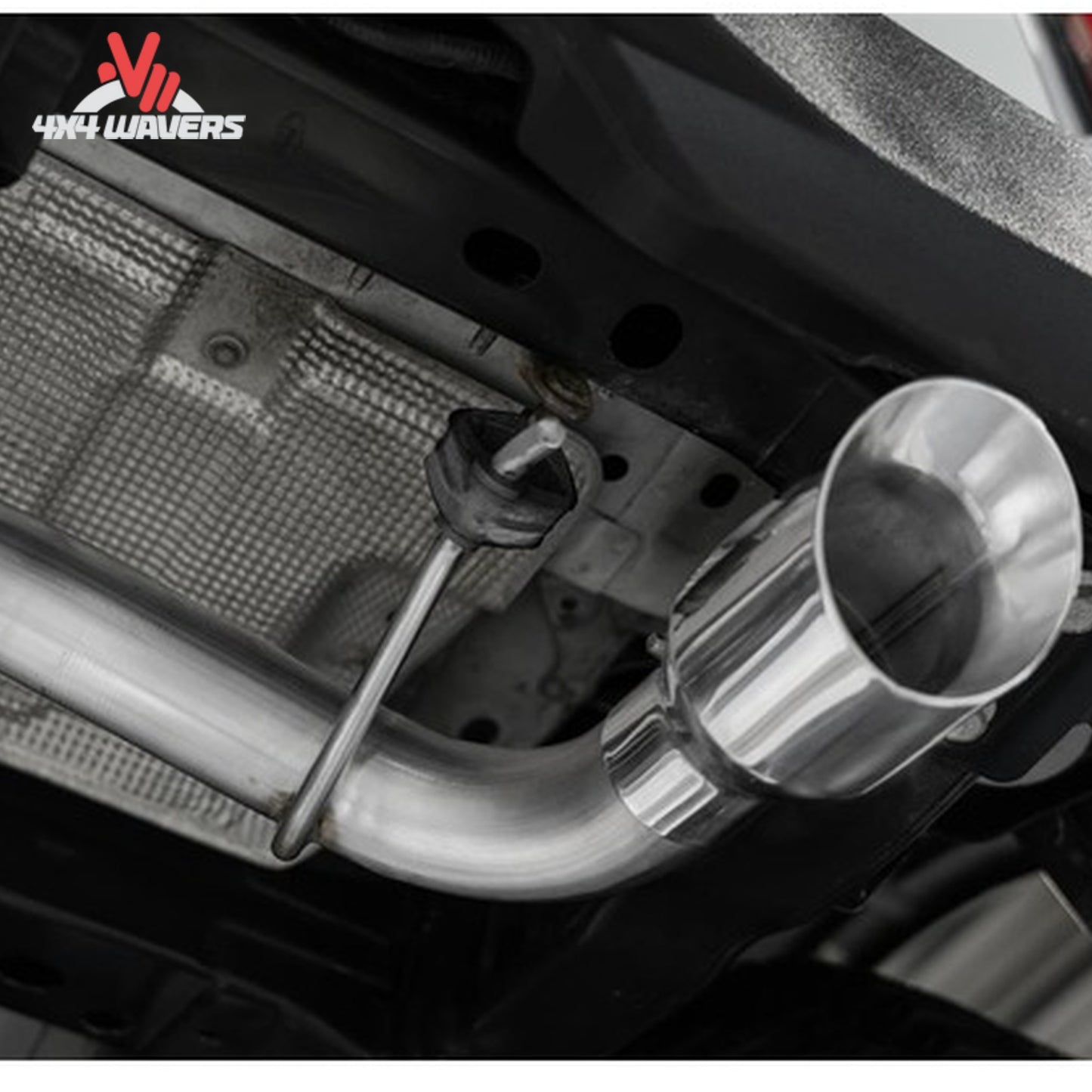 Performance exhaust piping designed to maximize airflow and improve Bronco throttle response