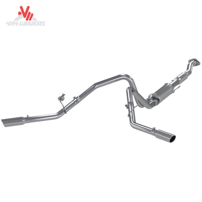 MBRP Armor Lite 3-inch cat-back exhaust system with polished dual side tips on a 2011-2014 Ford F-150 5.0L pickup truck.