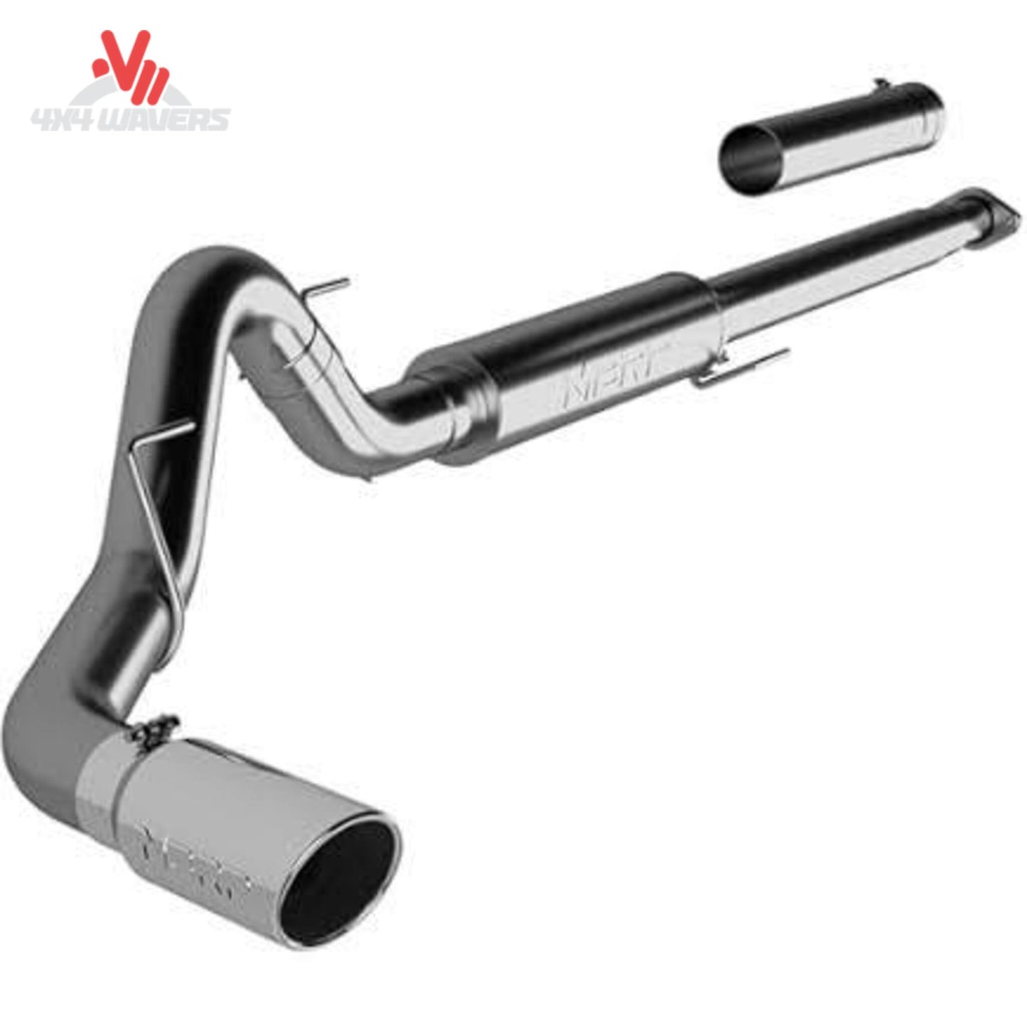 MBRP Armor Lite 3-inch cat-back exhaust system with polished dual side tips on a 2011-2014 Ford F-150 5.0L pickup truck