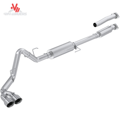 MBRP Armor Pro 3-inch cat-back exhaust system with polished dual side tips for 2021-2026 Ford F-150 pickup truck.