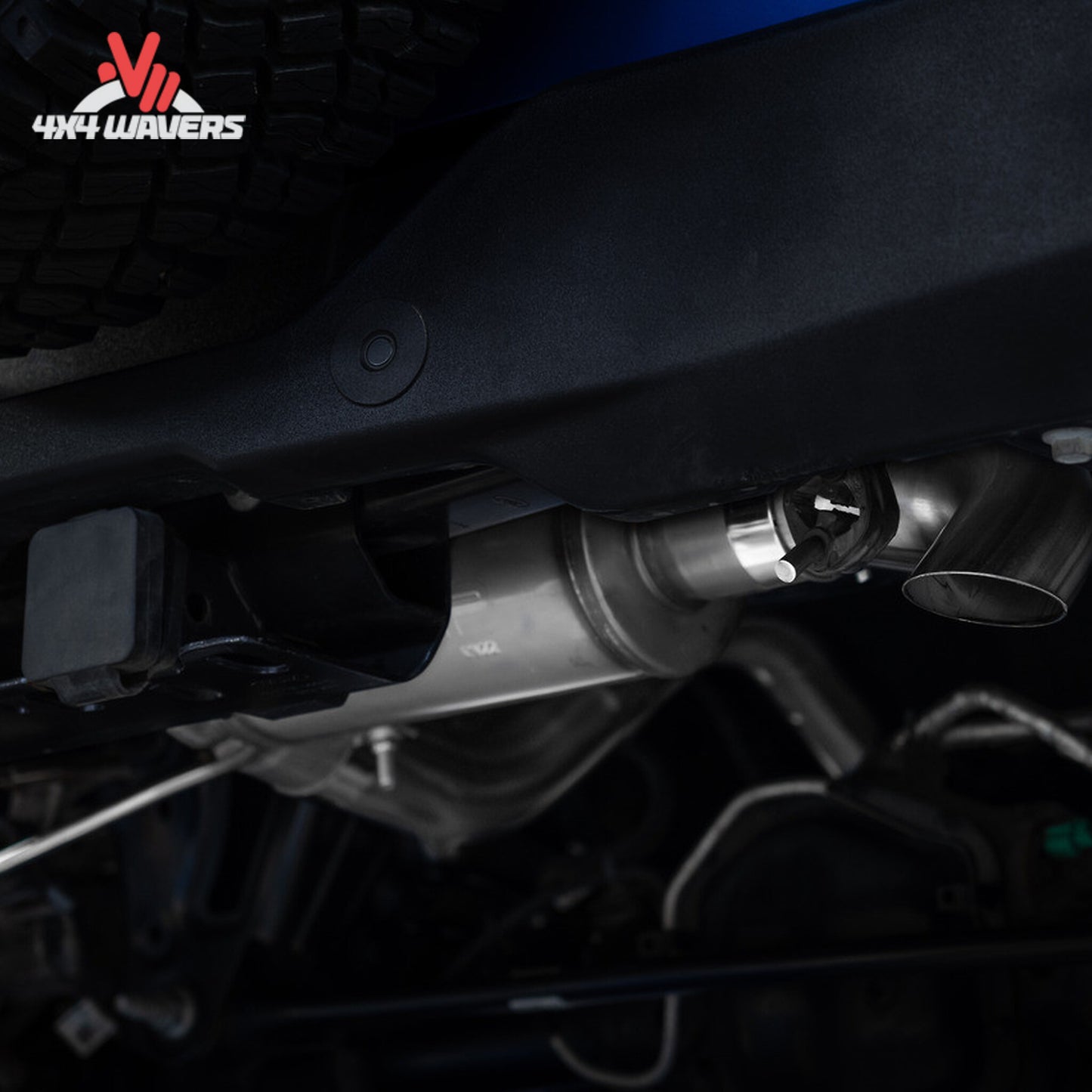 Trail-ready exhaust routing designed to improve Bronco departure angle and underbody protection