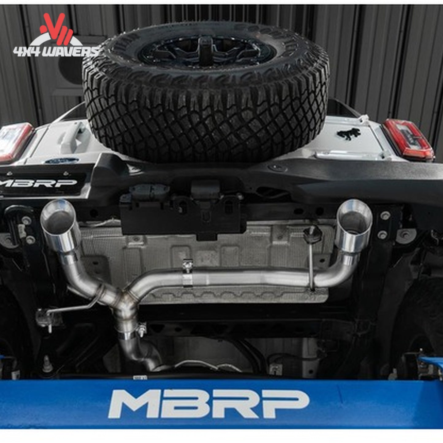 Premium stainless steel exhaust tips included with the MBRP dual rear exit Bronco exhaust system