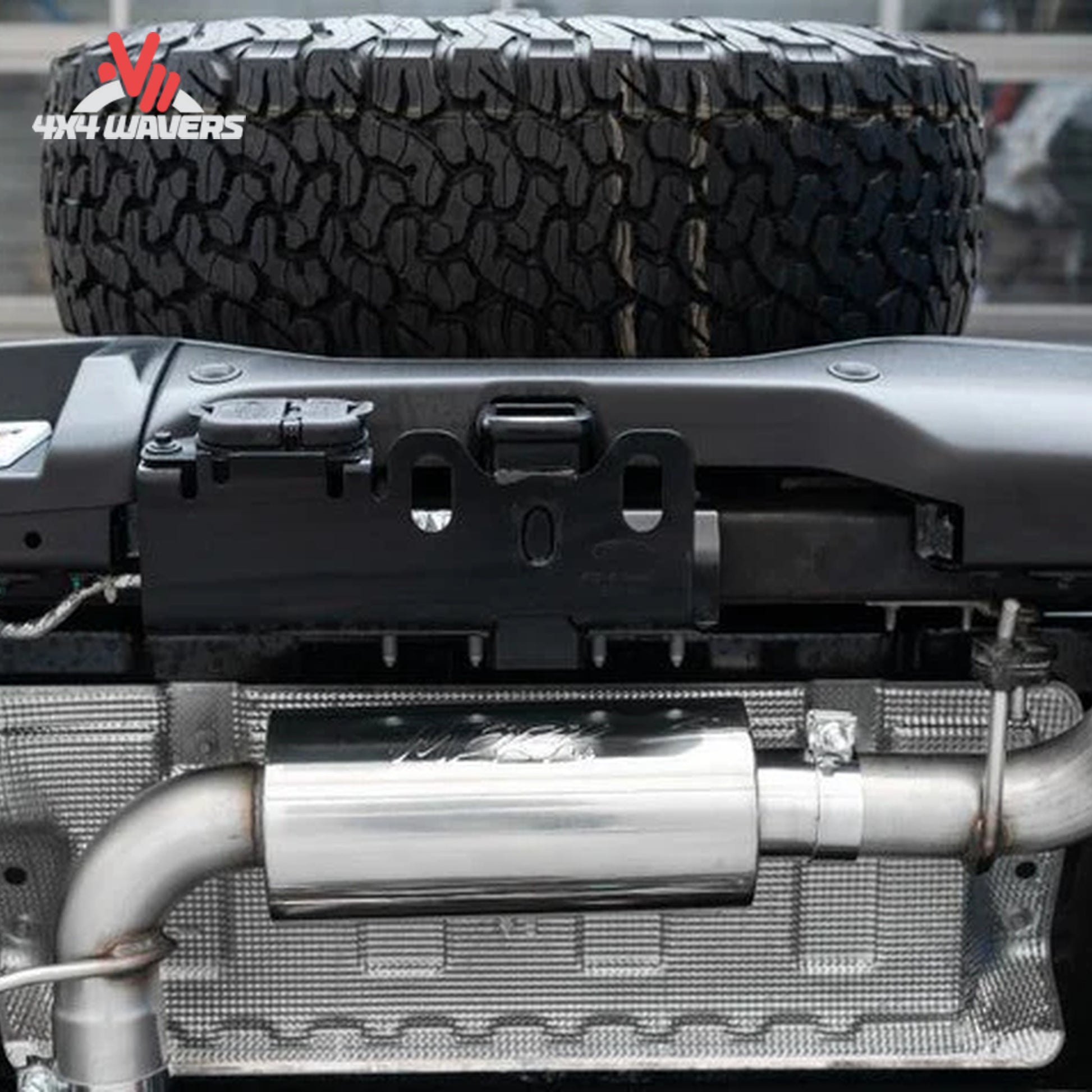 Trail-focused exhaust routing designed to maximize Bronco departure angle and ground clearance
