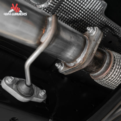 Free-flowing MBRP muffler engineered for improved throttle response and reduced restriction