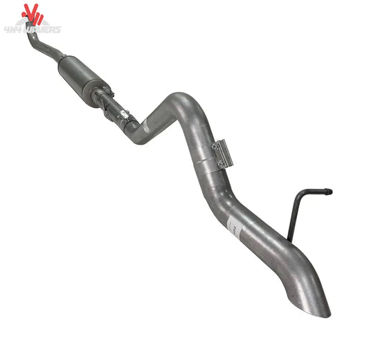 MBRP 3-Inch EcoDiesel exhaust system for 2021-2023 Jeep Wrangler JL, featuring a performance muffler by Mel's Manufacturing.