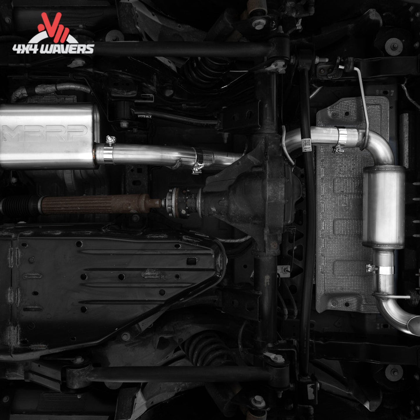 MBRP Armor Lite high-clearance exhaust system engineered for Ford Bronco EcoBoost performance and trail clearance