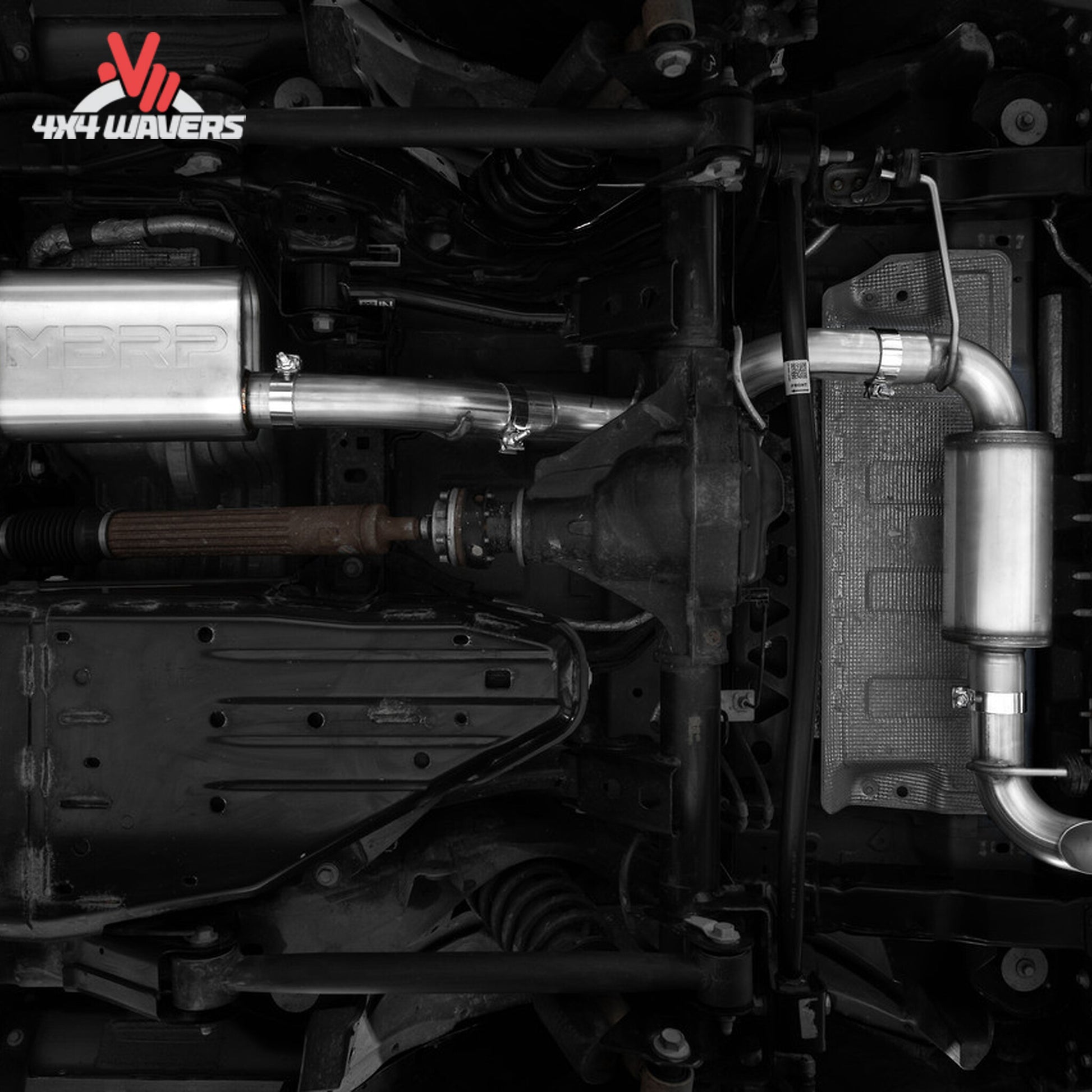 MBRP Armor Lite high-clearance exhaust system engineered for Ford Bronco EcoBoost performance and trail clearance