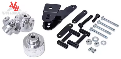 Close-up of ProRYDE Adjustable Rear Lift Kit coil spacer for 2007-2018 Jeep Wrangler JK, part of ProRYDE Suspension Systems body lift kits.