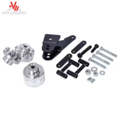 Close-up of ProRYDE Adjustable Rear Lift Kit coil spacer for 2007-2018 Jeep Wrangler JK, showing the body lift component.