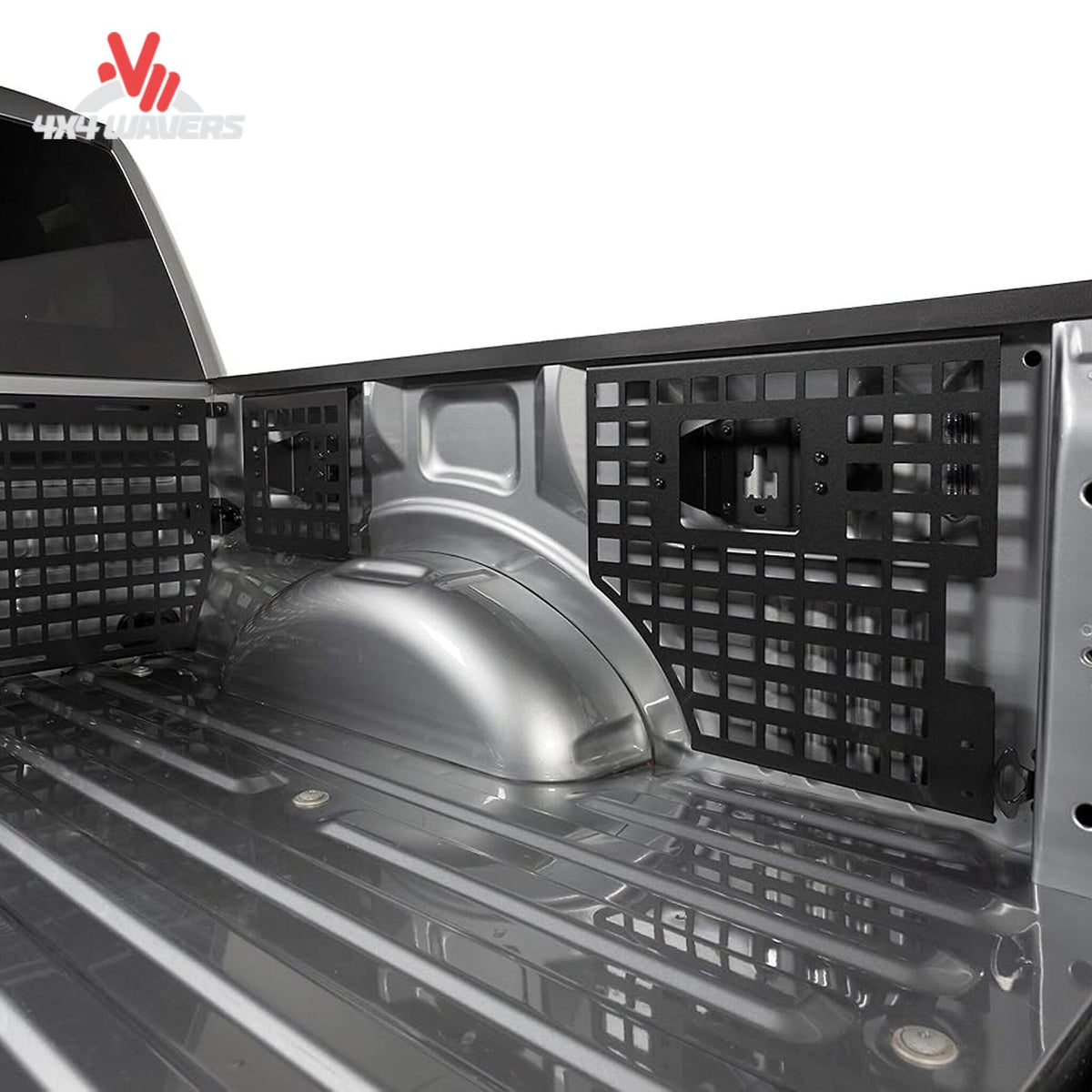 Putco Modular MOLLE Bed Panel on passenger side for 2015-2026 Ford F-150 Raptor 5.5' bed, designed for organized storage.
