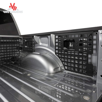 Putco Modular MOLLE Bed Panel on passenger side for 2015-2026 Ford F-150 Raptor 5.5' bed, designed for organized storage.