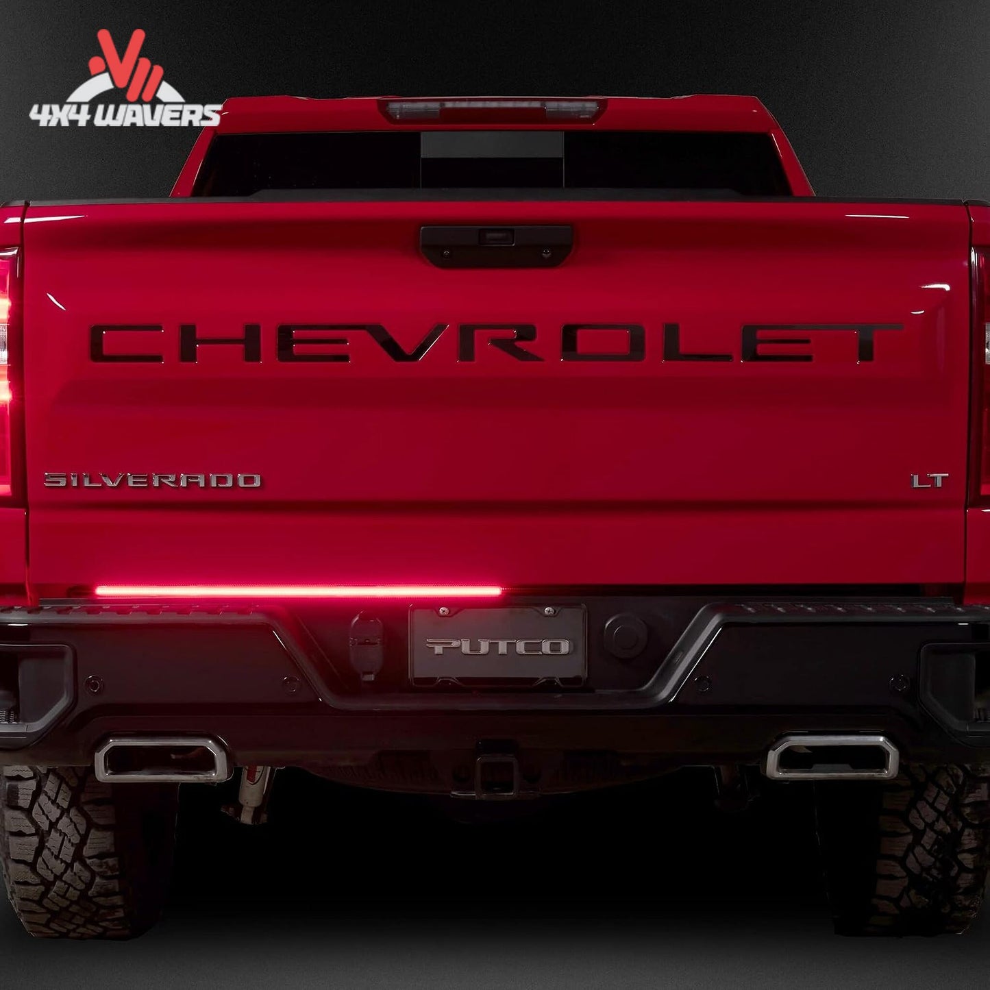 Putco 60 inch Freedom Blade LED tailgate light bar installed on GMC Sierra truck SKU 760060-04