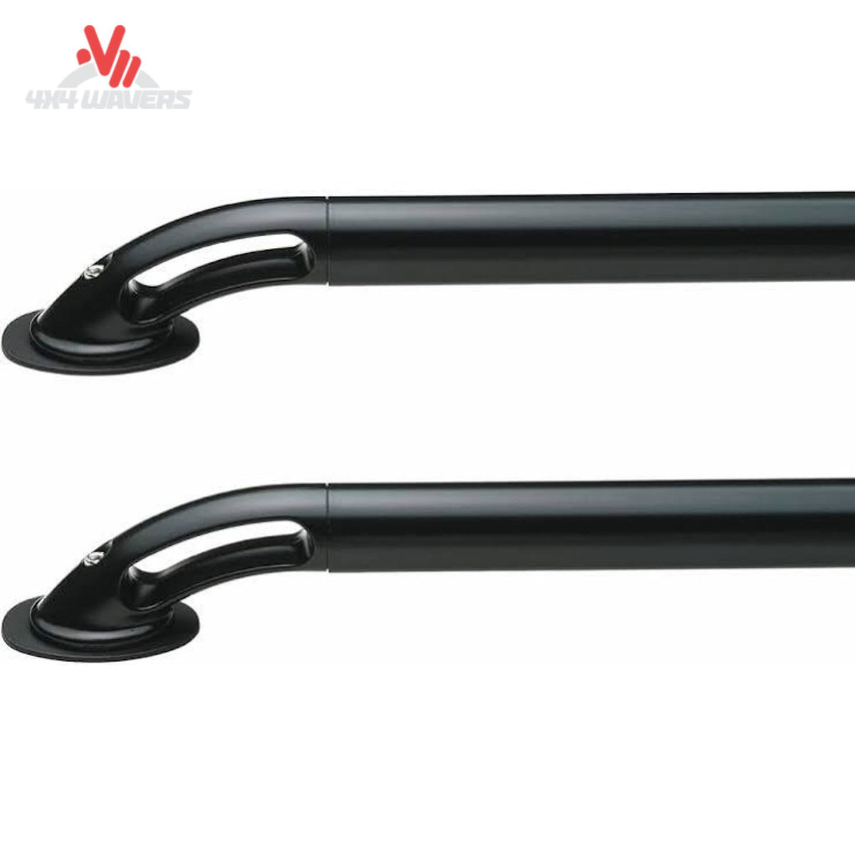 Putco Black Locker Bed Rail with die-cast end for 15-26 Ford F150 5.5ft bed, durable truck bed accessory.