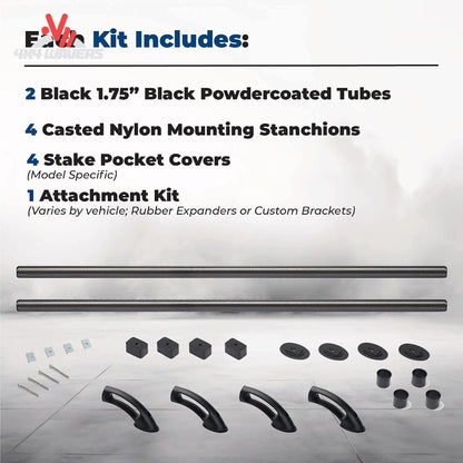 Putco Black Locker Bed Rail for 15-26 F150 and 17-24 F250/F350 8ft Super Duty trucks, durable truck bed protection.