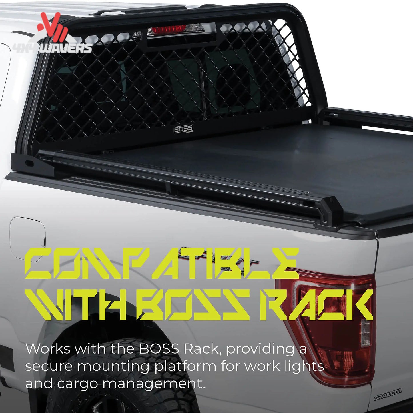 Black aluminum truck bed rail with T-slot channels on 5.5ft F150 bed 109867