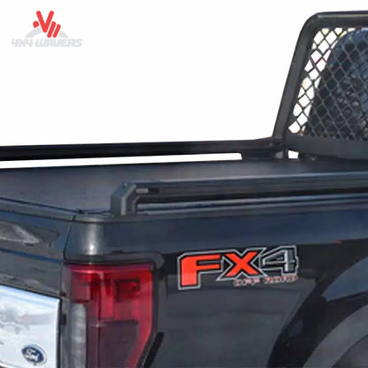 Side view of truck bed equipped with Putco black TEC rail storage system 109867