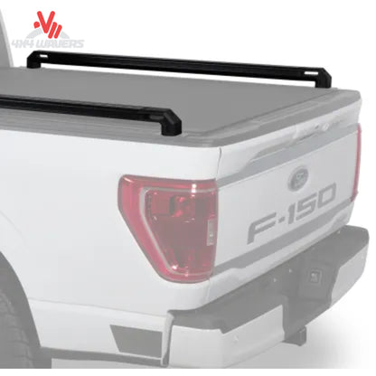 Side view of truck bed equipped with Putco black TEC rail storage system 109867