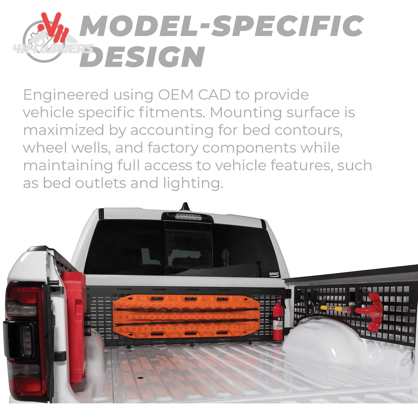 Putco driver side Molle panel for 15-20 Ford F150 6.5ft bed organizer, mounted inside truck bed for storage and accessories.