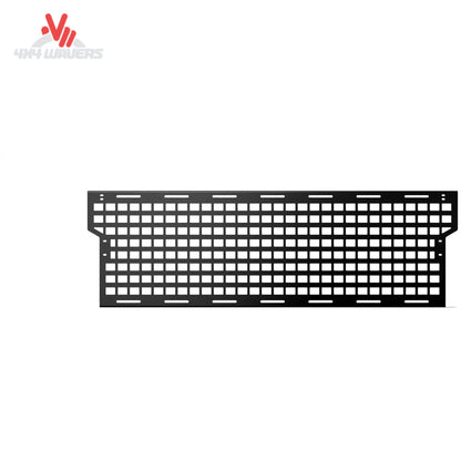 Putco Modular MOLLE Bed Panel in 10-gauge aluminum for 2015-2026 Ford F-150 and Raptor, front bulkhead and cab side bed organizer.