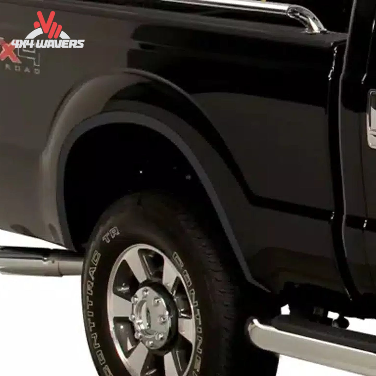 Putco stainless steel fender trim kit installed on a 2015-2017 Ford F150, showing sleek, durable fender flares on the truck.