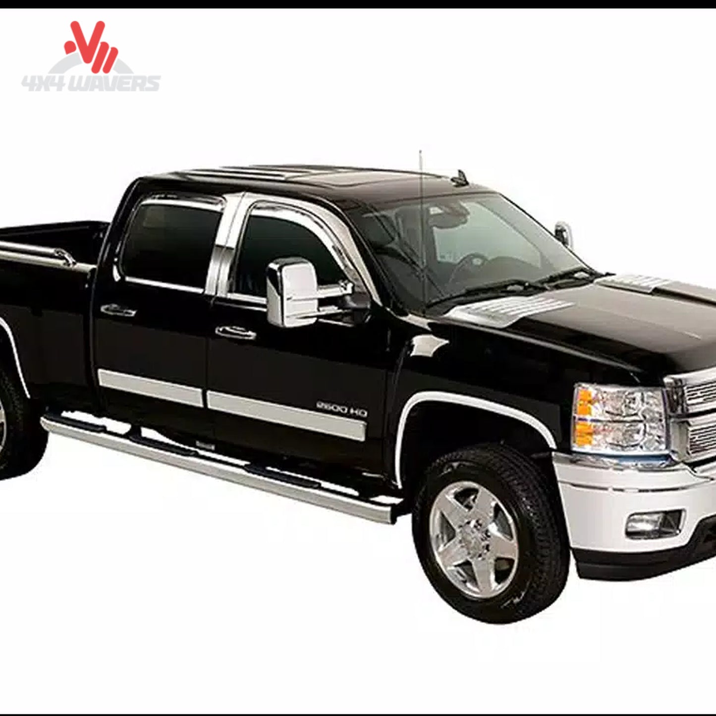 Putco stainless steel fender trim kit installed on a 2021-2026 Ford F150, showcasing sleek fender flare accents.