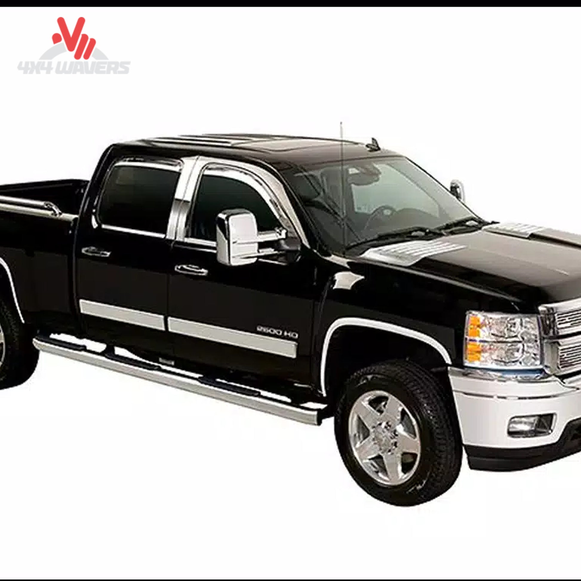 Putco stainless steel fender trim kit installed on a 2021-2026 Ford F150, showcasing sleek fender flare accents.