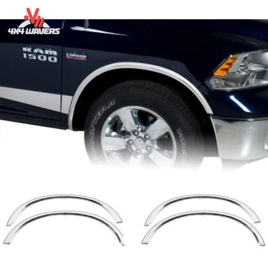 Putco stainless steel fender trim kit installed on a 2021-2026 Ford F150, enhancing the truck's fender flare appearance.