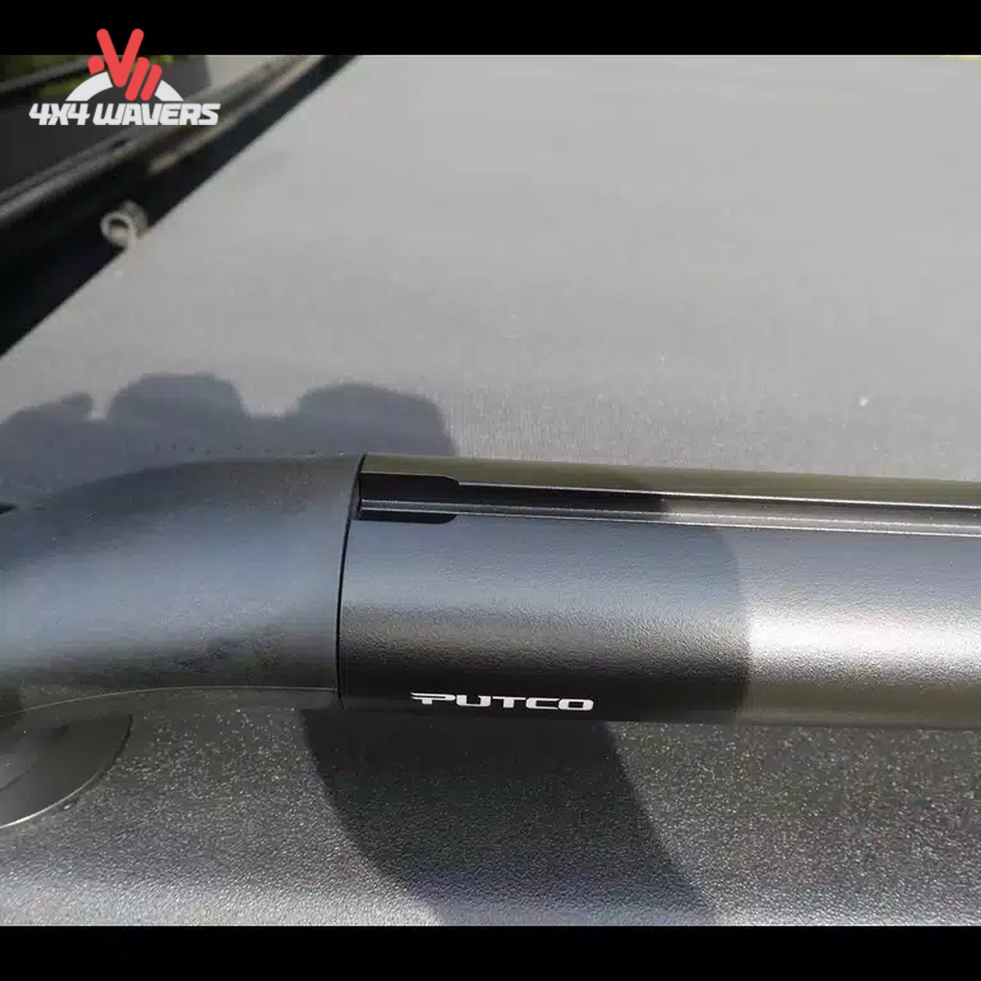 Close-up of Putco T-Slot Locker bed rail channel and die-cast end 119864