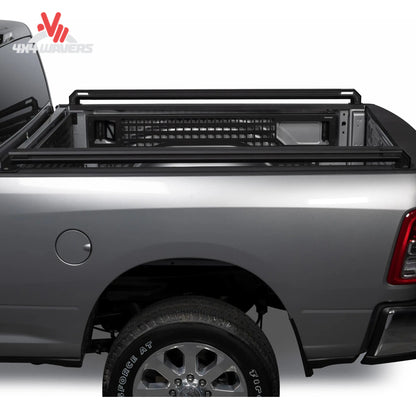 Putco TEC truck bed rail installed on a 15-20 Ford F150 6.5ft bed, shown from a side view for secure cargo protection.