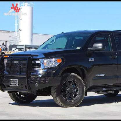 Front perspective view of Ranch Hand Summit bumper on 2021-2023 Ford F150 FSF21HBL1C