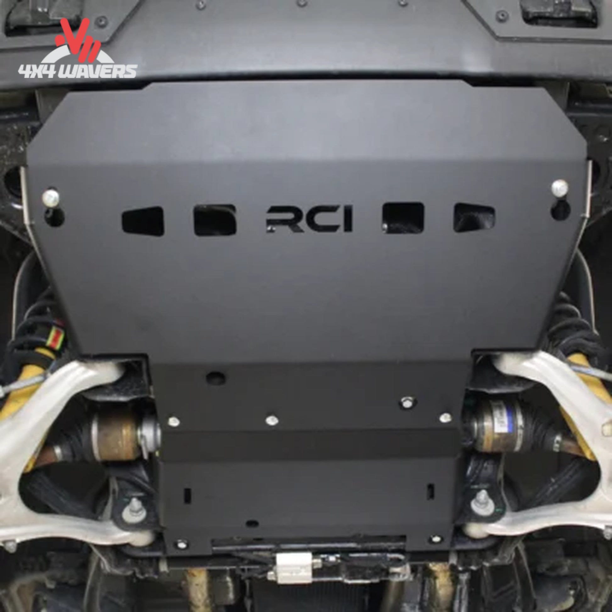 Two-piece skid plate design allowing easier maintenance access while maintaining protection