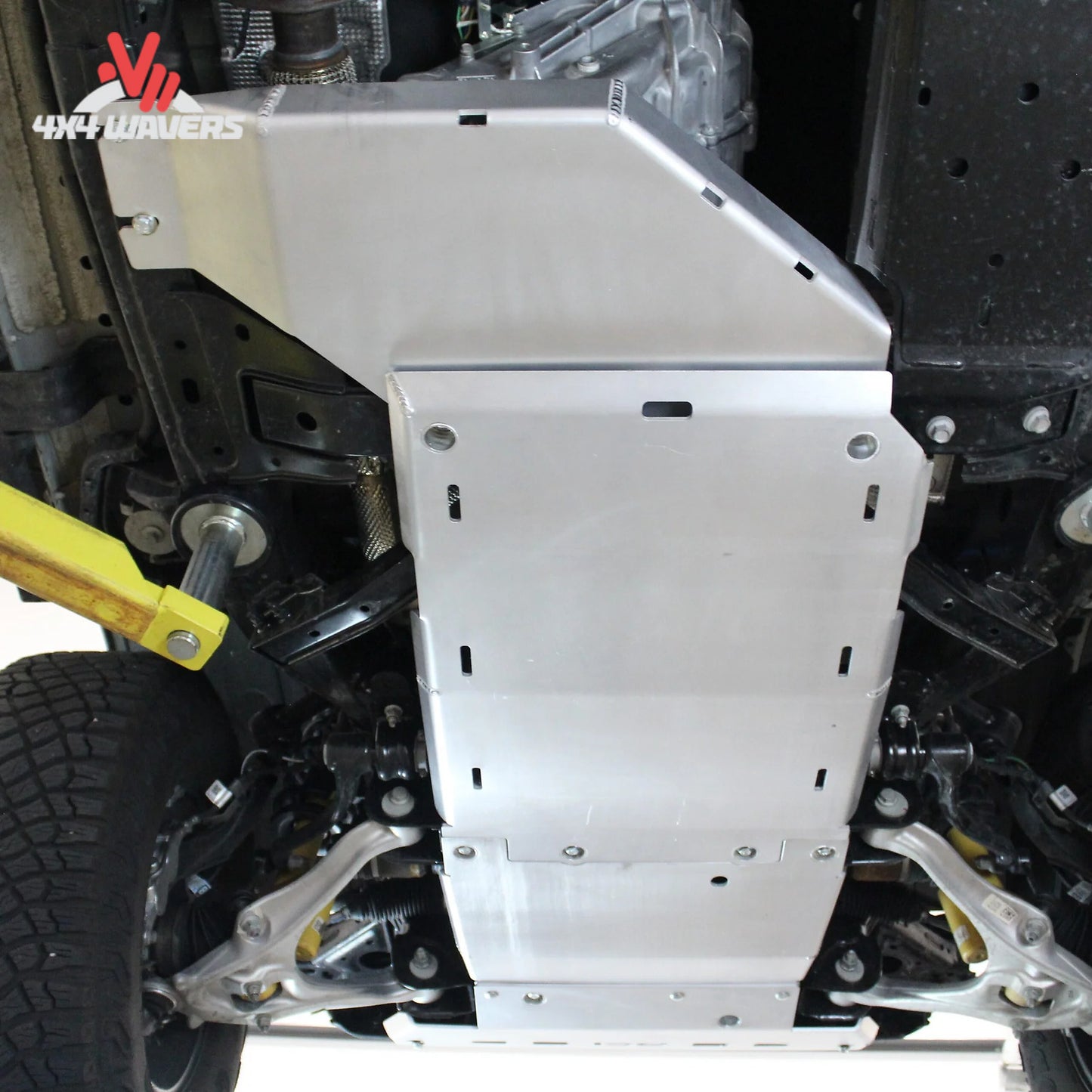 RCI skid plate system installed underneath Ford Bronco