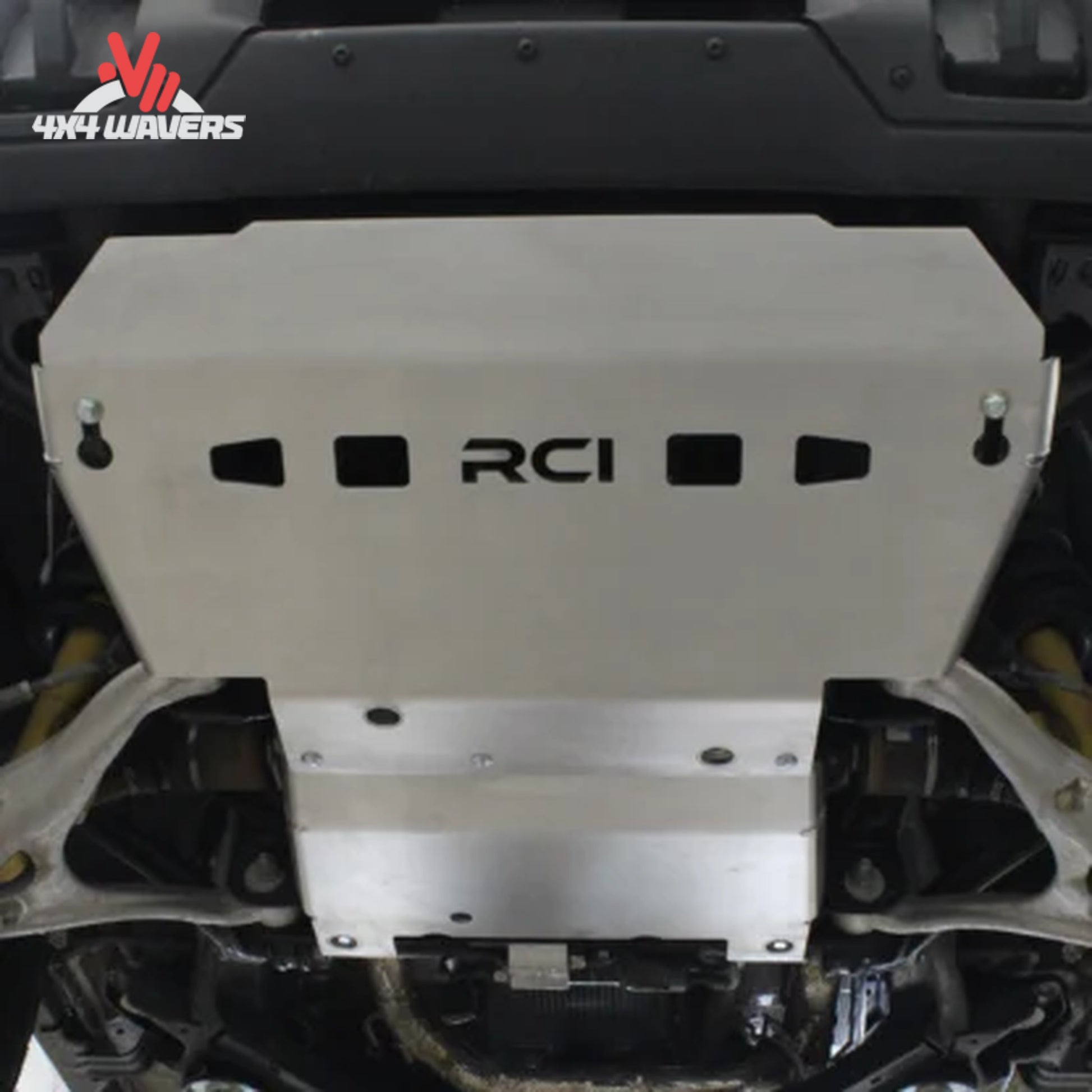 RCI steel skid plate installed under Ford Bronco