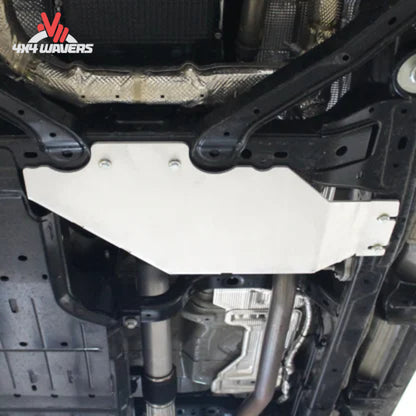 RCI transfer case skid plate installed underneath Ford Bronco