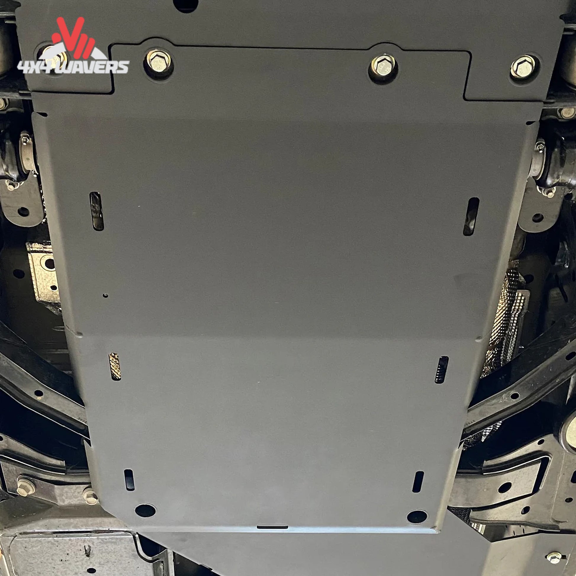 Heavy-duty RCI transmission skid plate engineered to protect Bronco drivetrain components on off-road trails
