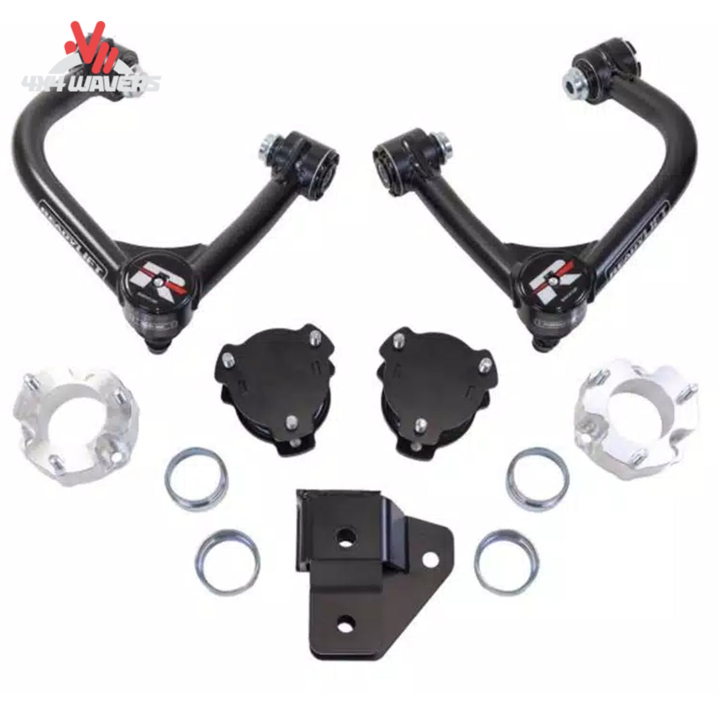 ReadyLIFT 69-21410 4 inch SST suspension lift kit for Ford Bronco 4WD; Complete ReadyLIFT Bronco suspension upgrade featuring heavy-duty upper control arms and geometry correction components