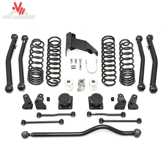ReadyLIFT 4-inch Terrain Flex Lift Kit for 2020-2026 Jeep Gladiator Mojave, includes lifted suspension components.