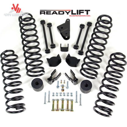 What components are included in the ReadyLIFT 4-inch suspension lift kit for Jeep Wrangler JK?