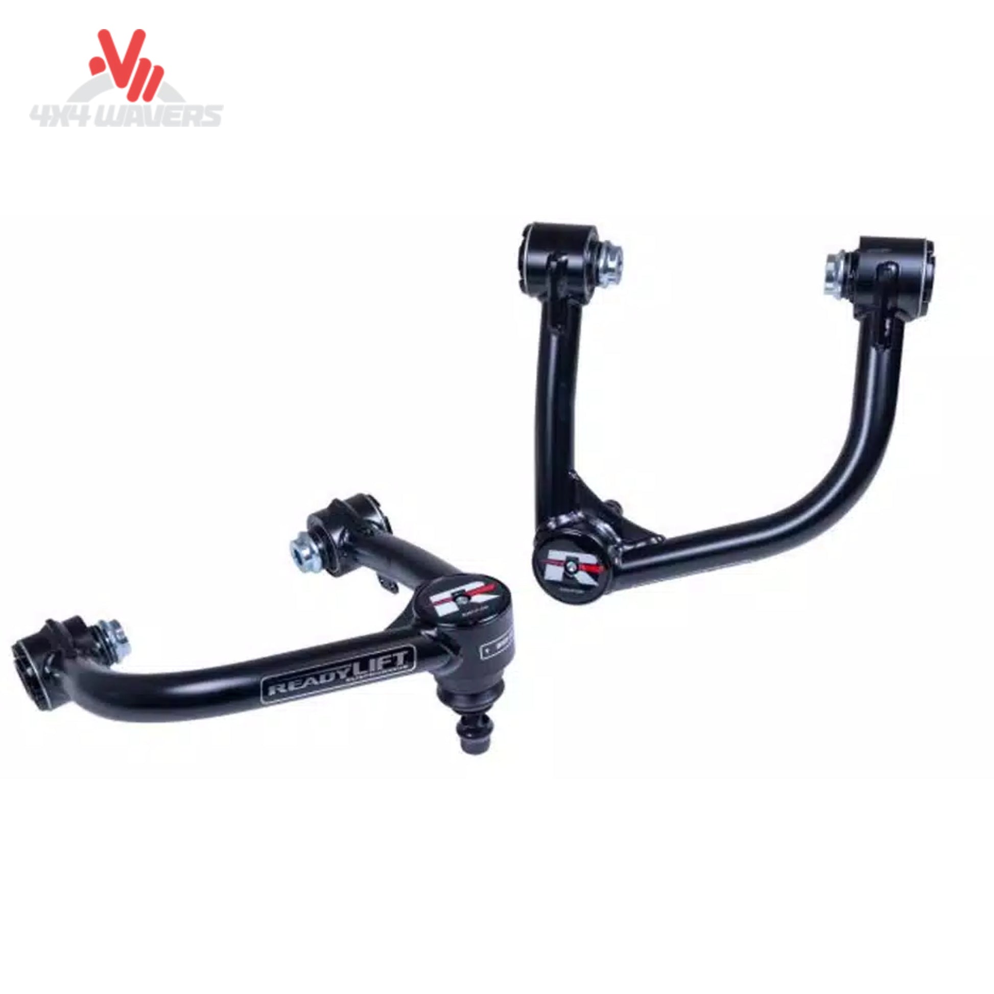 Heavy duty tubular upper control arms for Ford Bronco lift kit; ReadyLIFT high-angle ball joint upper control arms engineered for improved Bronco articulation