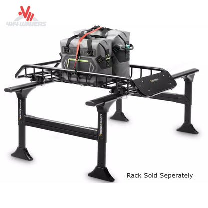 RealTruck Elevate Narrow Cargo Basket 1707209 mounted on truck bed rack system