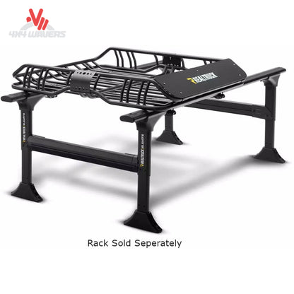 RealTruck Elevate Standard Cargo Basket 1707211 mounted on truck rack system