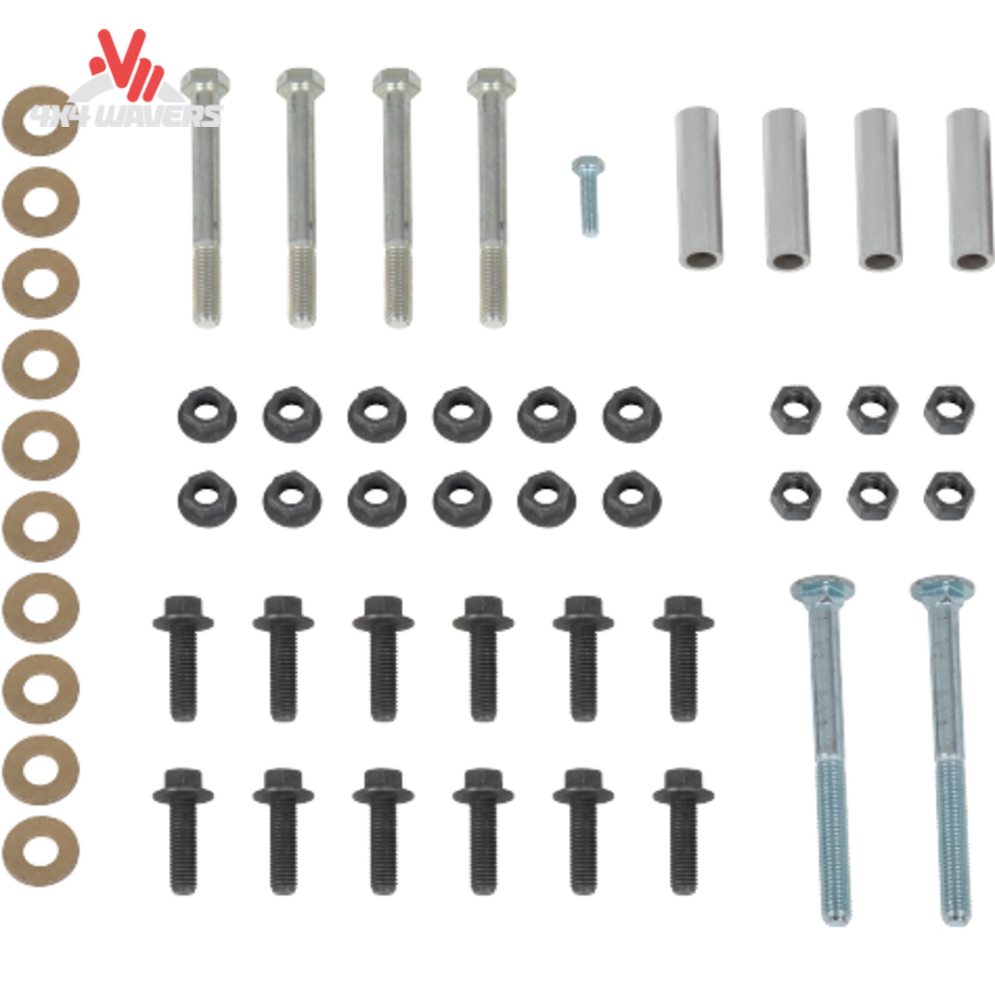 Grade 8 zinc plated bolts and heavy duty steel brackets for REESE kit 30952