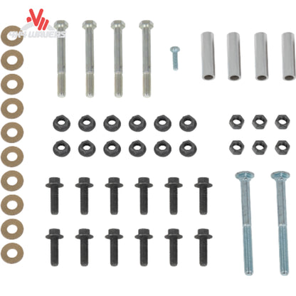 Grade 8 zinc plated bolts and heavy duty steel brackets for REESE kit 30952