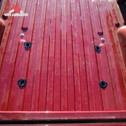 Flush truck bed floor showing removable REESE 5th wheel mounting ports 30952