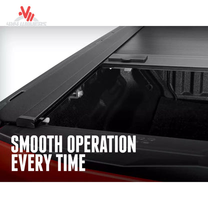 RetraxONE MX tonneau cover for 2009-2014 Ford F-150 with 6.5-foot bed, featuring sleek retractable design and spiral canister.