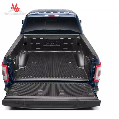 Rugged Liner bedliner for Ford F-150 8-foot truck bed, featuring durable under-rail protection and textured surface.