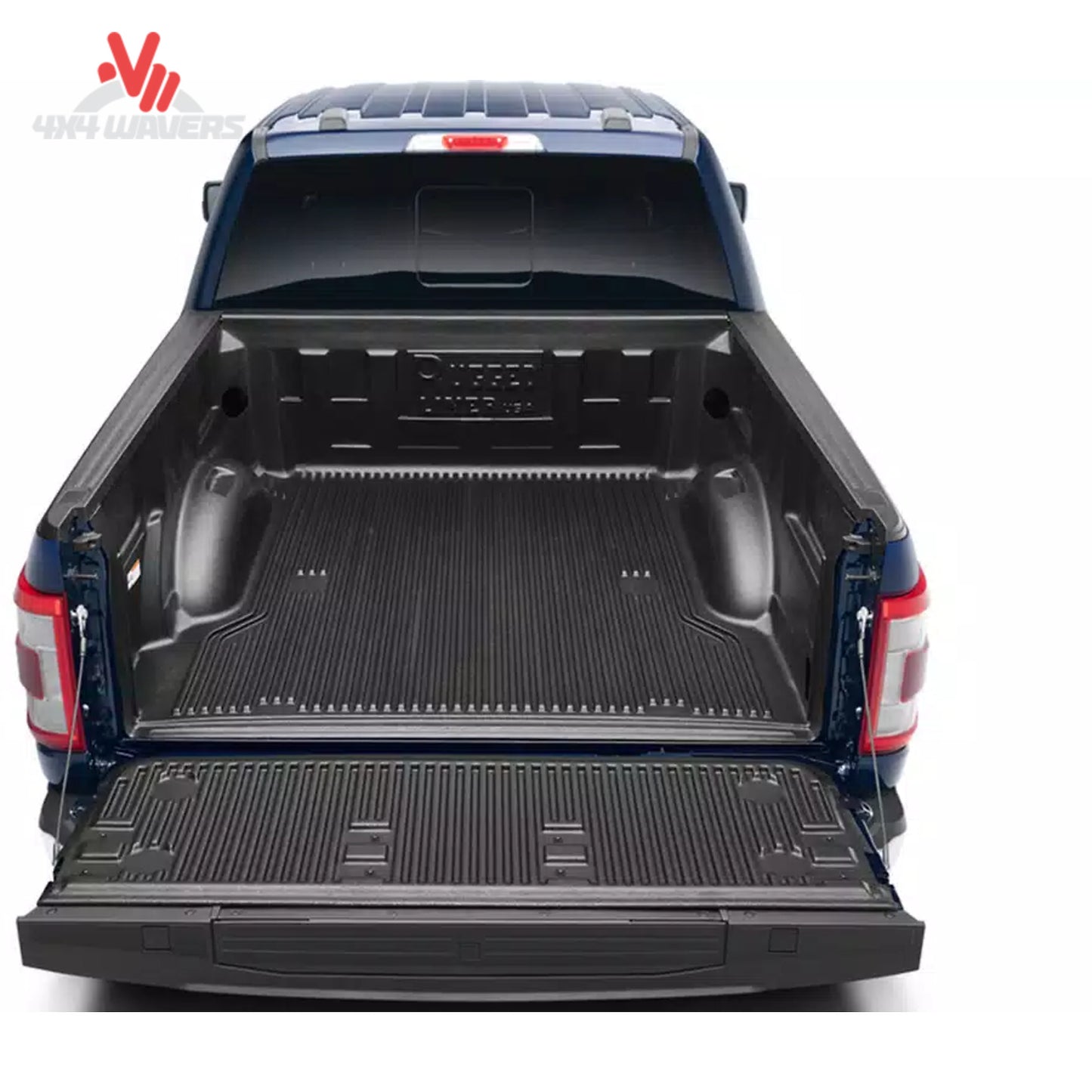 Rugged Liner bedliner for 8-foot Ford F-150 truck bed, showing durable textured surface with rail protection.
