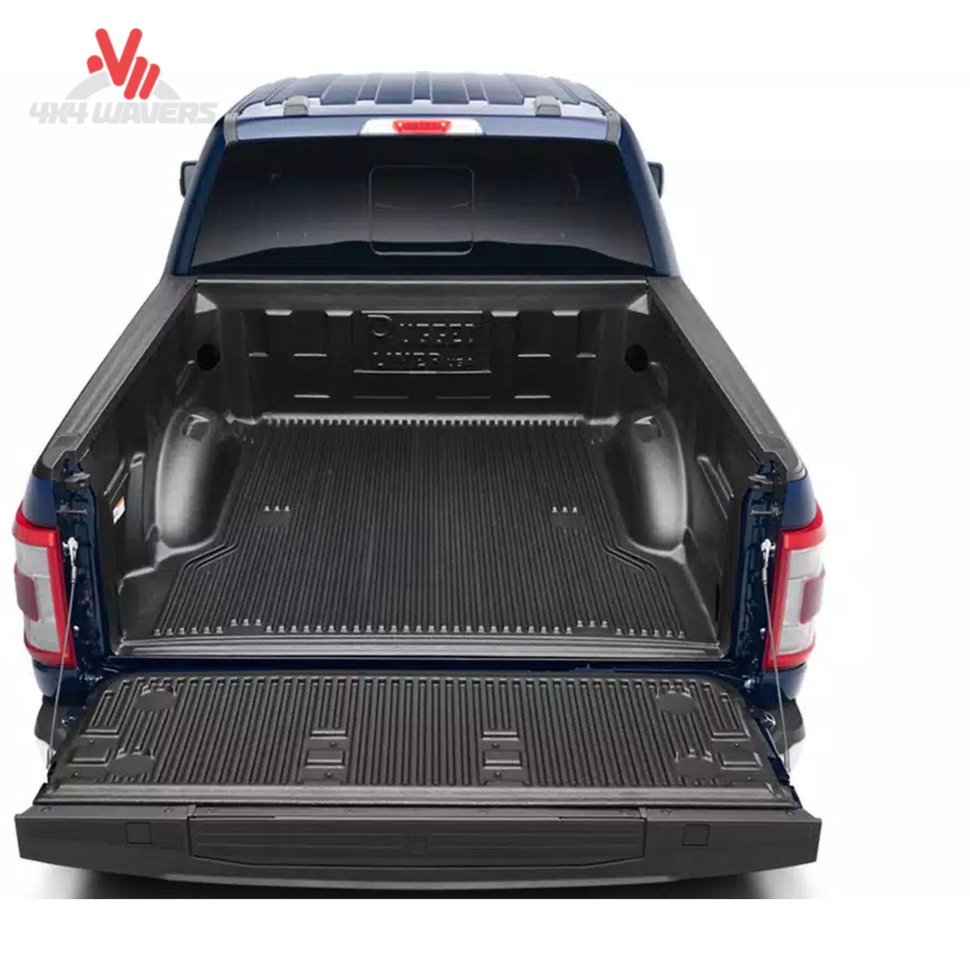 Rugged Liner bedliner for 8-foot Ford F-150 truck bed, showing durable textured surface with rail protection.