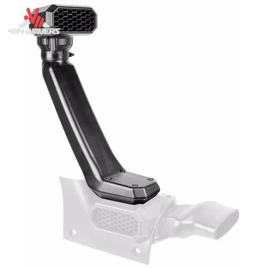 Rugged Ridge AmFib High Mount Snorkel 17756.36 for Jeep Wrangler JL and Gladiator JT; What does the Rugged Ridge AmFib high mount snorkel look like on a Jeep Wrangler JL?