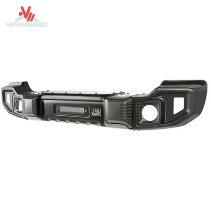 What does the Rugged Ridge Spartacus stamped steel front bumper look like on a Jeep JL?